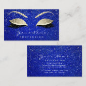 Makeup Eyebrow Eyes Lashes Glitzer Cobalt Gold Visitenkarte (Vorne/Hinten)
