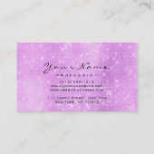 Makeup Eyebrow Eyes Lashes Glitzer Lavanda Gold Visitenkarte (Rückseite)