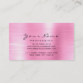 Makeup Eyebrow Eyes Lashes Glitzer Pink Silver Gra Visitenkarte (Rückseite)