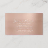 Makeup Eyebrow Eyes Lashes Glitzer Rose Glam Visitenkarte (Rückseite)