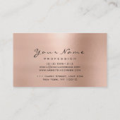 Makeup Eyebrow Eyes Lashes Glitzer Rose Gold Lux Visitenkarte (Rückseite)