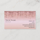 Makeup Eyebrow Eyes Lashes Glitzer Rose Gold Visitenkarte (Rückseite)