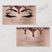Makeup Eyebrow Eyes Lashes Glitzer Rose Gold Wax Visitenkarte (Vorne/Hinten)