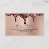 Makeup Eyebrow Eyes Lashes Glitzer Rose Gold Wax Visitenkarte (Rückseite)