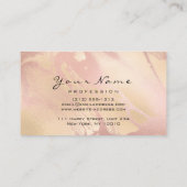 Makeup Eyebrow Eyes Lashes Glitzer Rose Marmor Visitenkarte (Rückseite)