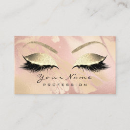 Makeup Eyebrow Eyes Lashes Glitzer Rose Marmor Visitenkarte