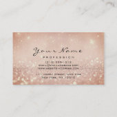 Makeup Eyebrow Eyes Lashes Glitzer Skinny Gold Visitenkarte (Rückseite)