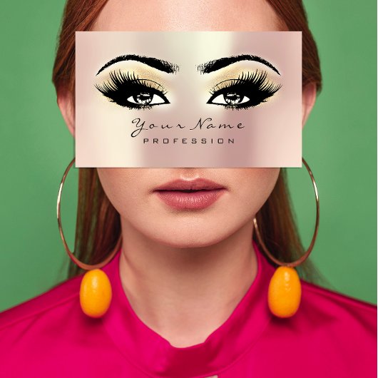 Makeup Eyebrow Eyes Lashes Glitzer WELLNESS-CENTER Visitenkarte