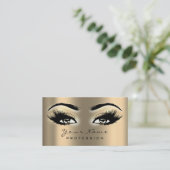 Makeup Eyebrow Eyes Lashes Glitzer WELLNESS-CENTER Visitenkarte (Stehend Vorderseite)