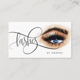 Makeup Eyebrow Eyes Lashes Hand Gezeichnet Visiten Visitenkarte