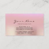 Makeup Eyebrow Eyes Lashes Pink Ombre Rose Visitenkarte (Rückseite)