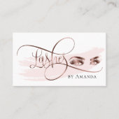 Makeup Eyebrow Eyes Lashes Rose Gold Business Card Visitenkarte (Vorderseite)