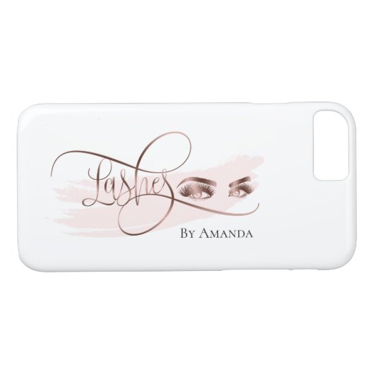 Makeup Eyebrow Eyes Lashes Rose Gold Case-Mate iPhone Hülle (Rückseite (Horizontal))