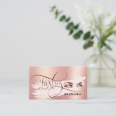 Makeup Eyebrow Eyes Lashes Rose Gold Foil Visitenkarte (Stehend Vorderseite)