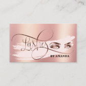 Makeup Eyebrow Eyes Lashes Rose Gold Foil Visitenkarte (Vorderseite)
