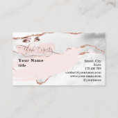 Makeup Eyebrow Eyes Lashes Rose Gold Marmor Busine Visitenkarte (Rückseite)