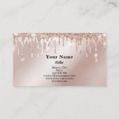 Makeup Eyebrow Eyes Lashes Rose Gold Tropfen Visitenkarte (Rückseite)