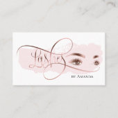 Makeup Eyebrow Eyes Lashes Rose Gold Visitenkarte (Vorderseite)