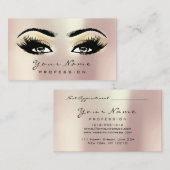 Makeup Eyebrow Eyes Lashes Terminierungskarte Gold Terminkarte (Vorne/Hinten)