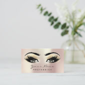 Makeup Eyebrow Eyes Lashes Terminierungskarte Gold Terminkarte (Stehend Vorderseite)