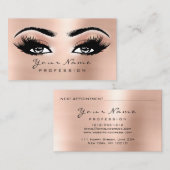 Makeup Eyebrow Eyes Lashes Terminierungskarte Peac Visitenkarte (Vorne/Hinten)