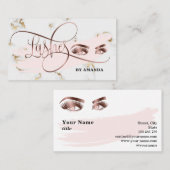 Makeup Eyebrow Eyes Lashes weißer Marmor Visitenkarte (Vorne/Hinten)