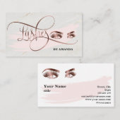 Makeup Eyebrow Eyes Lashes weißer Marmor Visitenkarte (Vorne/Hinten)