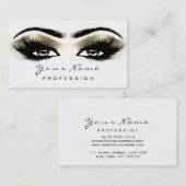 Makeup Eyebrow Eyes Lashes White WELLNESS-CENTER G Visitenkarte (Vorne/Hinten)