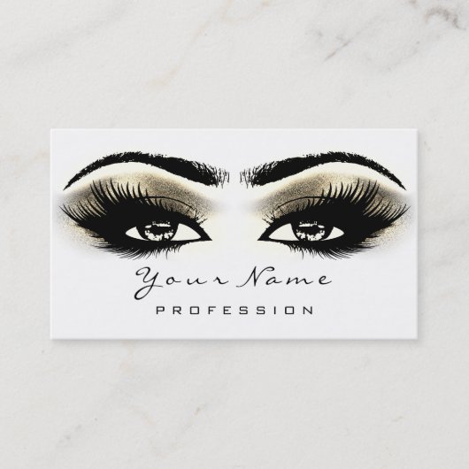 Makeup Eyebrow Eyes Lashes White WELLNESS-CENTER G Visitenkarte (Vorderseite)