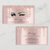 Makeup Eyebrow Hair Green Eyelashes Tropfen Visitenkarte (Vorne/Hinten)