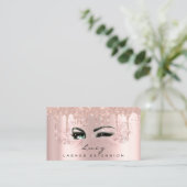 Makeup Eyebrow Hair Green Eyelashes Tropfen Visitenkarte (Stehend Vorderseite)