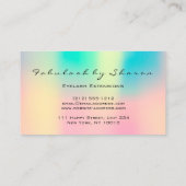 Makeup Eyebrow Lash Glitzer Pastel Spark Esthetici Visitenkarte (Rückseite)