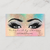 Makeup Eyebrow Lash Glitzer Pastel Spark Esthetici Visitenkarte (Vorderseite)