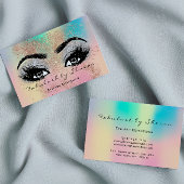 Makeup Eyebrow Lash Glitzer Pastel Spark Esthetici Visitenkarte