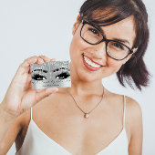Makeup Eyebrow Lash Glitzer Tropfen Gray Silver Sp Visitenkarte