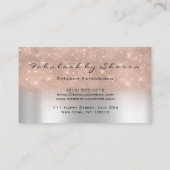 Makeup Eyebrow Lash Glitzer Tropfen Gray Silver Sp Visitenkarte (Rückseite)