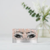 Makeup Eyebrow Lash Glitzer Tropfen Gray Silver Sp Visitenkarte (Stehend Vorderseite)