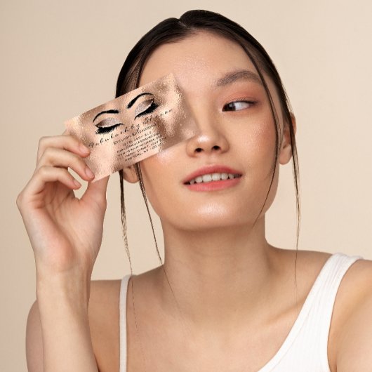 Makeup Eyebrow Lash Glitzer Tropfen Öffnen Nahes A Visitenkarte