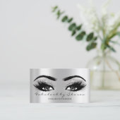 Makeup Eyebrow Lash Glitzer VIP Gray Silver Spark Visitenkarte (Stehend Vorderseite)