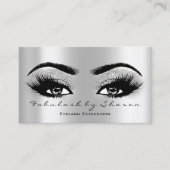 Makeup Eyebrow Lash Glitzer VIP Gray Silver Spark Visitenkarte (Vorderseite)