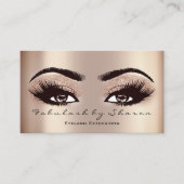 Makeup Eyebrow Lash Glitzer VIP Rose Gold Spark Visitenkarte (Vorderseite)