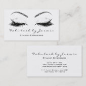Makeup Eyebrow Lashes Augenbrauen Glitzer Weiß Sil Visitenkarte (Vorne/Hinten)