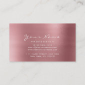 Makeup Eyebrow Lashes Extension Glitzer Rose Gold Visitenkarte (Rückseite)