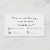 Makeup Eyebrow Lashes Glitzer Blau Schwarz Visitenkarte (Rückseite)