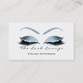 Makeup Eyebrow Lashes Glitzer Blau Schwarz Visitenkarte