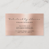 Makeup Eyebrow Lashes Glitzer Crystal Rose Gold Visitenkarte (Rückseite)
