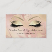 Makeup Eyebrow Lashes Glitzer Diamond Blush Marmor Visitenkarte (Vorderseite)