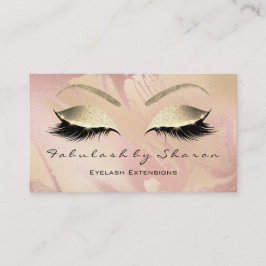 Makeup Eyebrow Lashes Glitzer Diamond Blush Marmor Visitenkarte