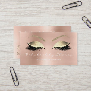 Makeup Eyebrow Lashes Glitzer Diamond Blush White Visitenkarte