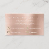 Makeup Eyebrow Lashes Glitzer Diamond Blush White Visitenkarte (Rückseite)